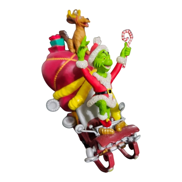 Vintage 2000s Carlton Cards Heirloom Collection Ornament "The Grinch" Dr. Seuss - Picture 4 of 11
